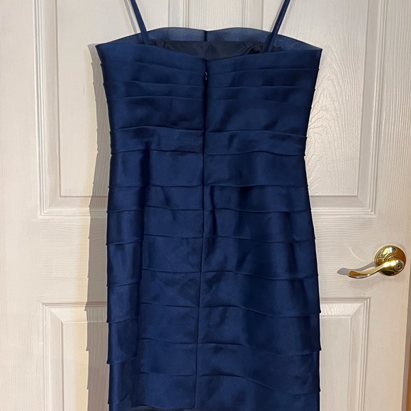 Sapphire blue dress, spaghetti straps, cropped jacket. Size 12 - Picture 8 of 17